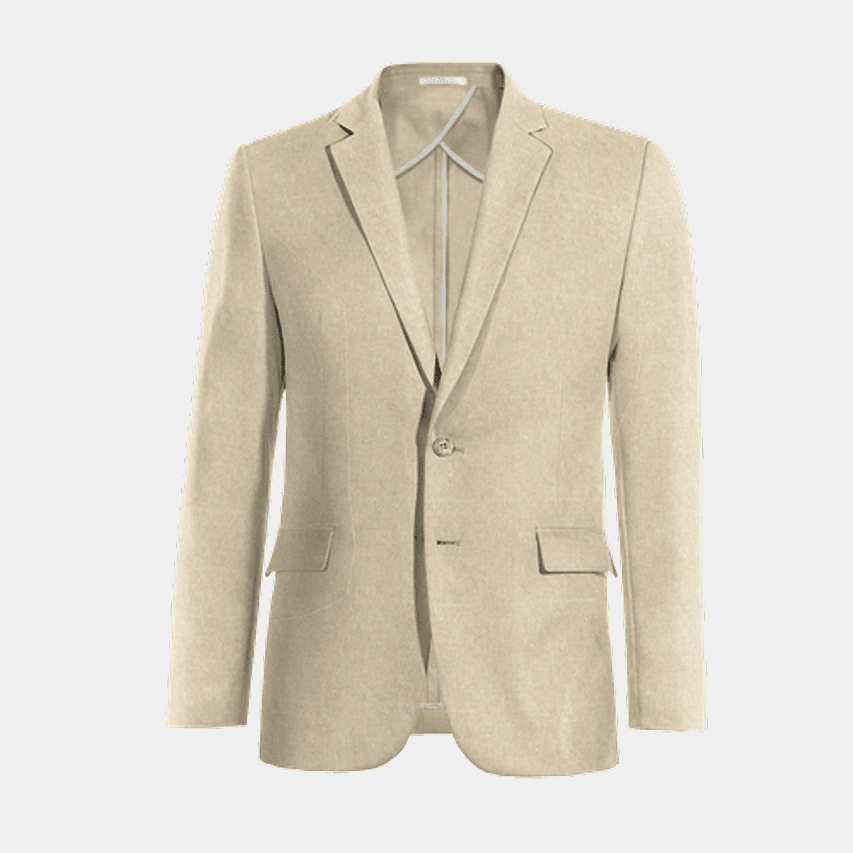 Giacca Da Uomo Sfoderata Beige Lino Hockerty