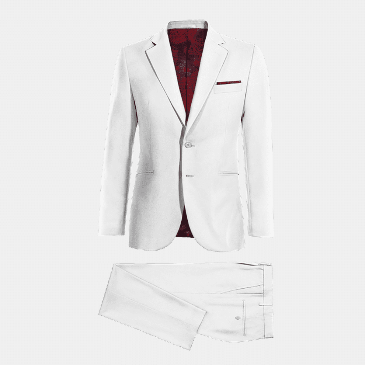 All White Linen Wide Lapel Suit