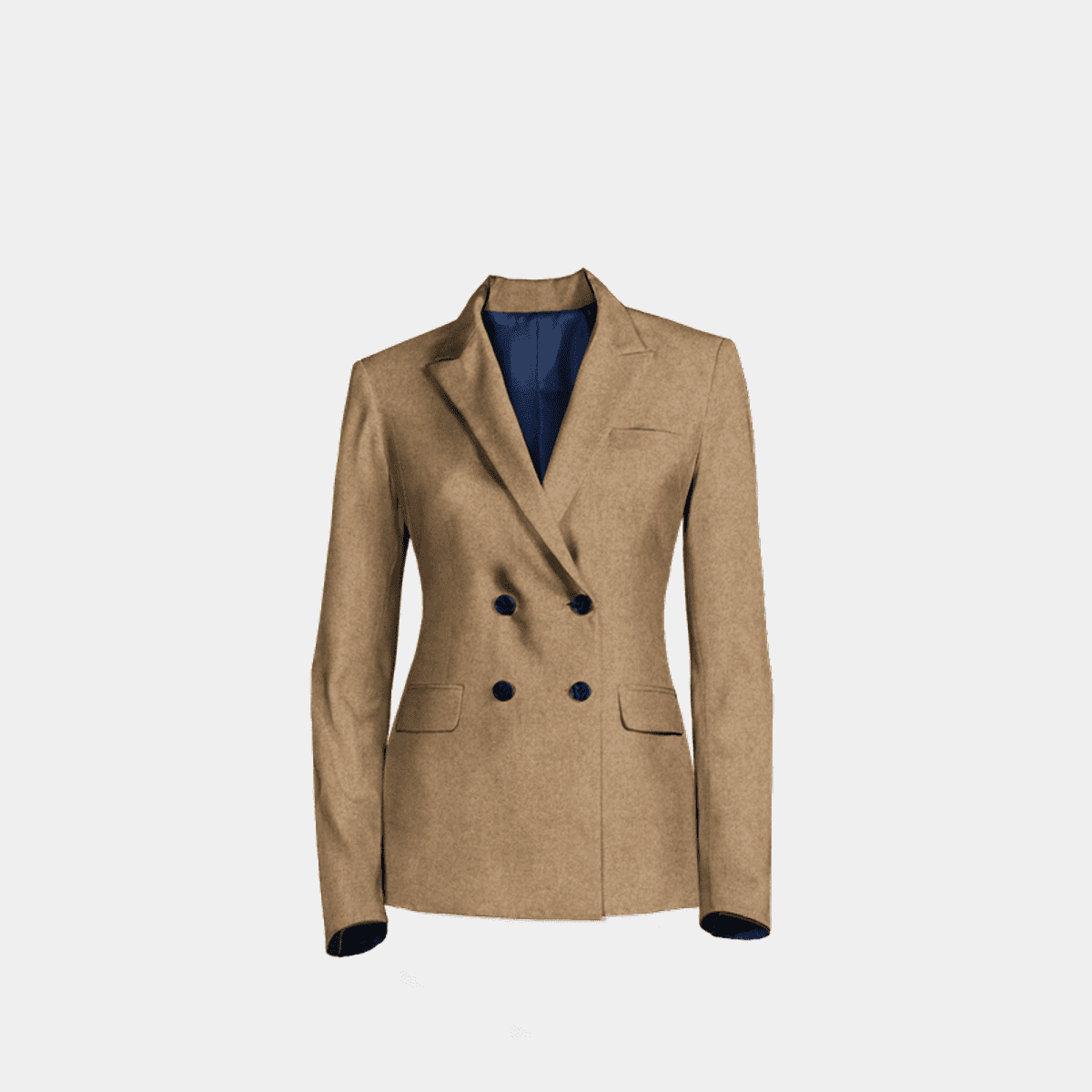 Camel Tweed Double Breasted Jacket Sumissura