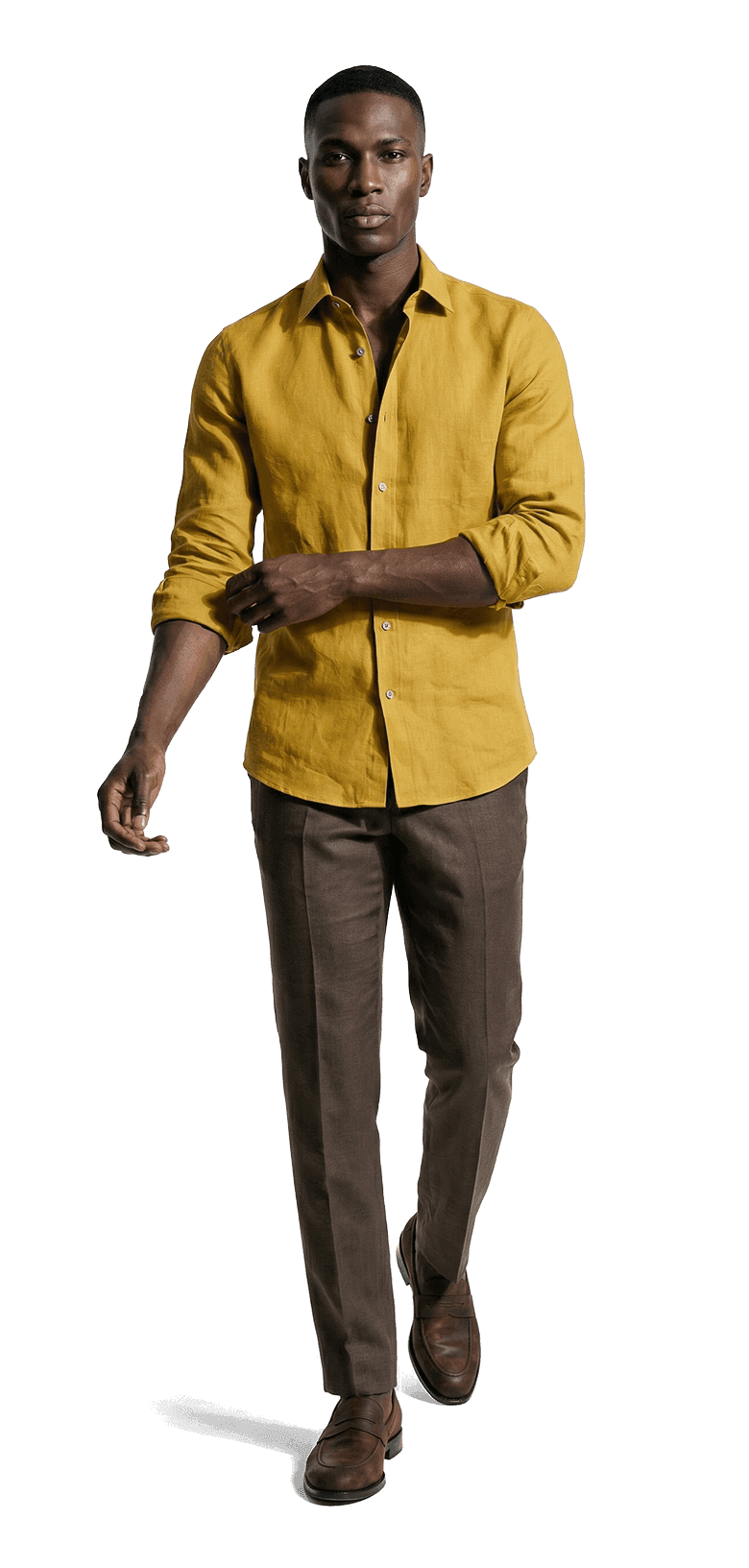 xl dress shirt size Men's Basic Solid Color Button Up (Yellow) Yellow / Medium/15-15.5 Neck/34-35 Sleeve paisley jacquard silk fabric FROG Stretch Button Down Shirt