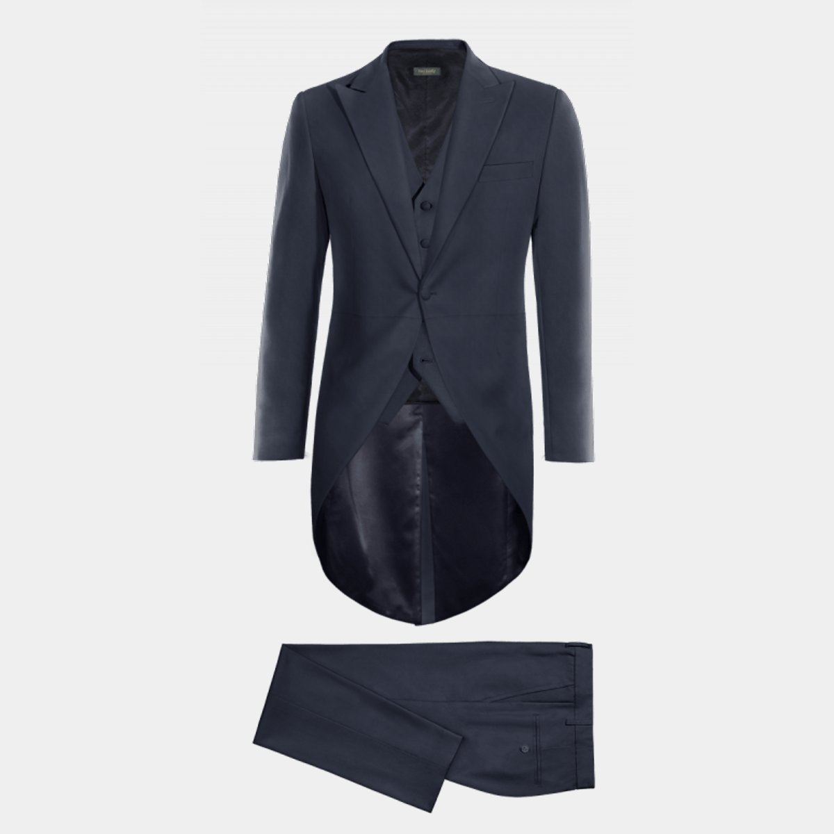 Blue Modern Fit Peak Lapel Suit main image 1