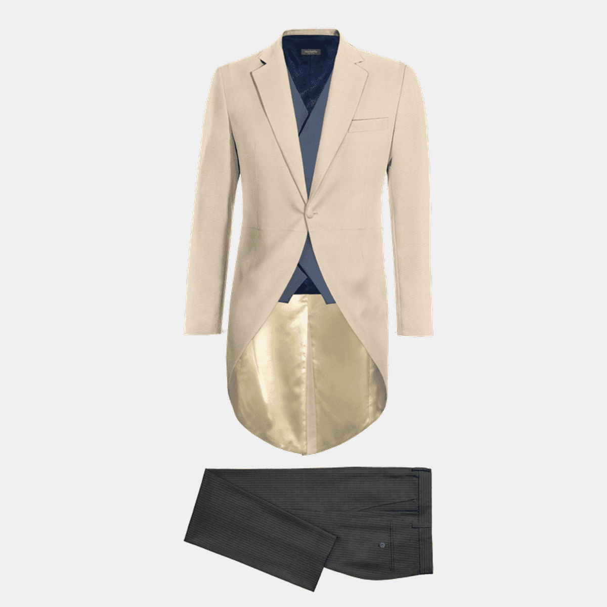 Darcie beige draped top and trouser co-ord