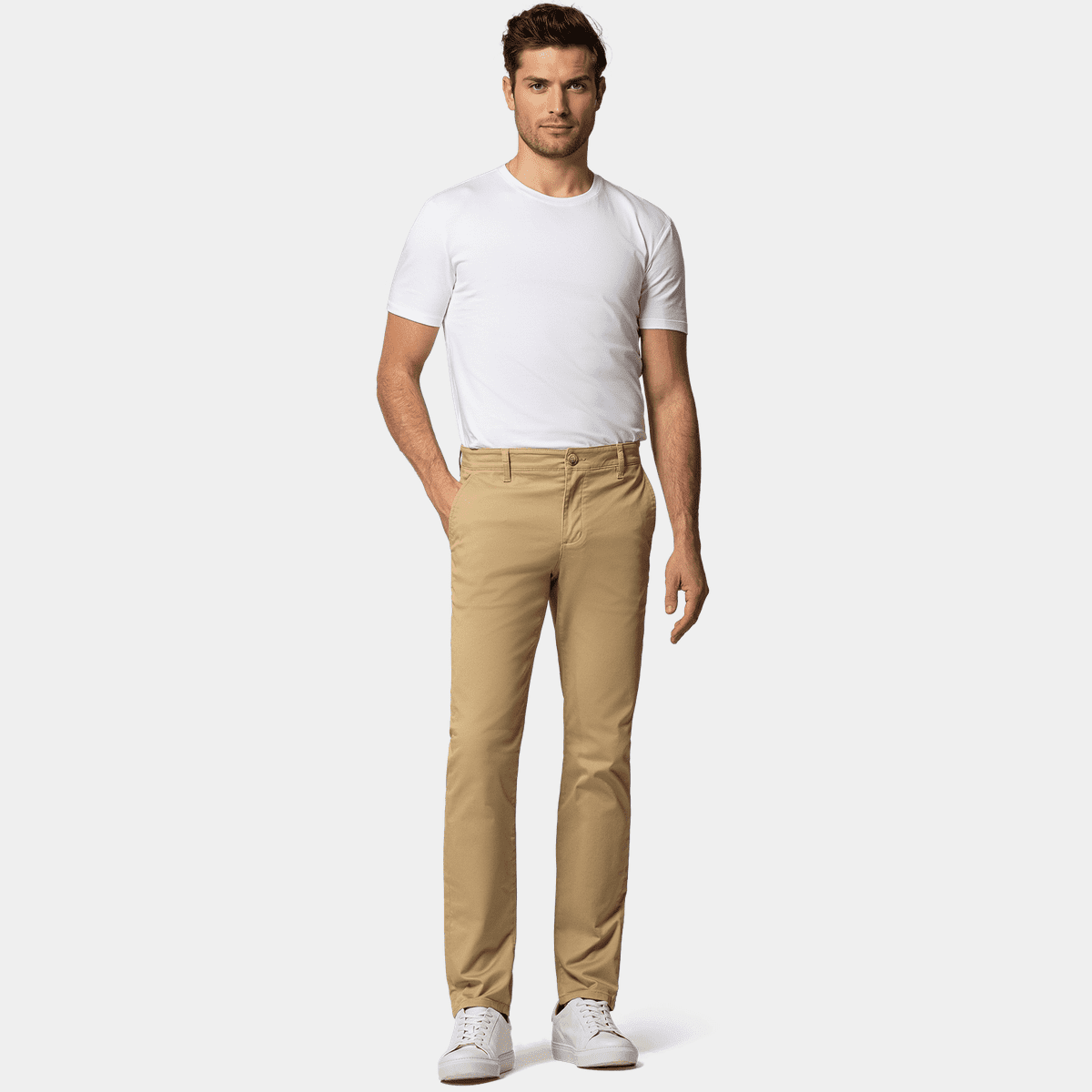 Camel slim fit Chino pants