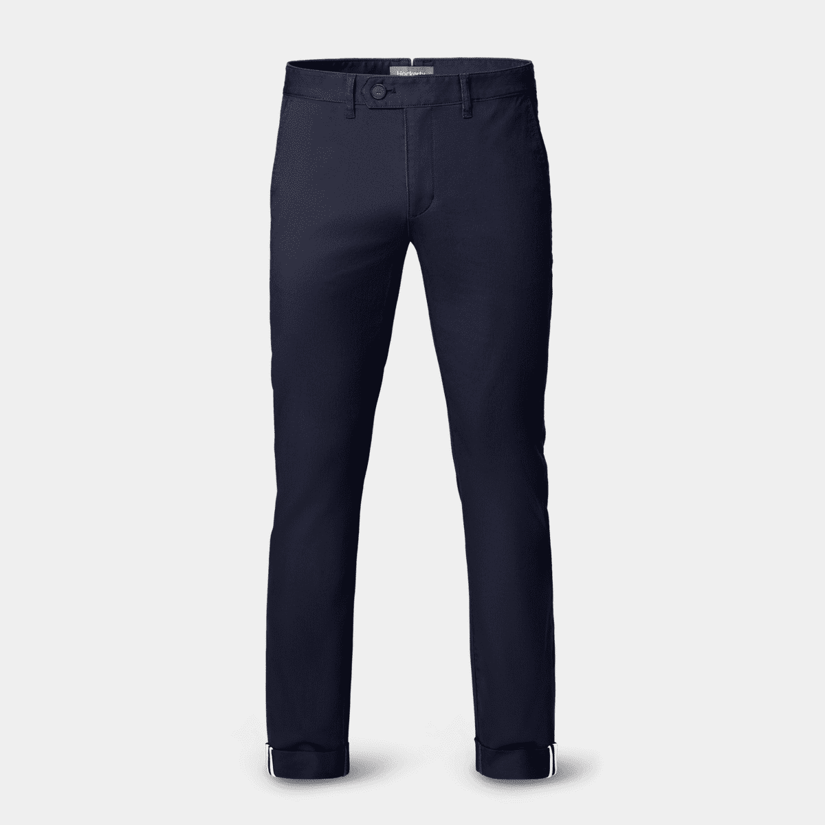 Dark Blue rolled up slim fit Chino pants
