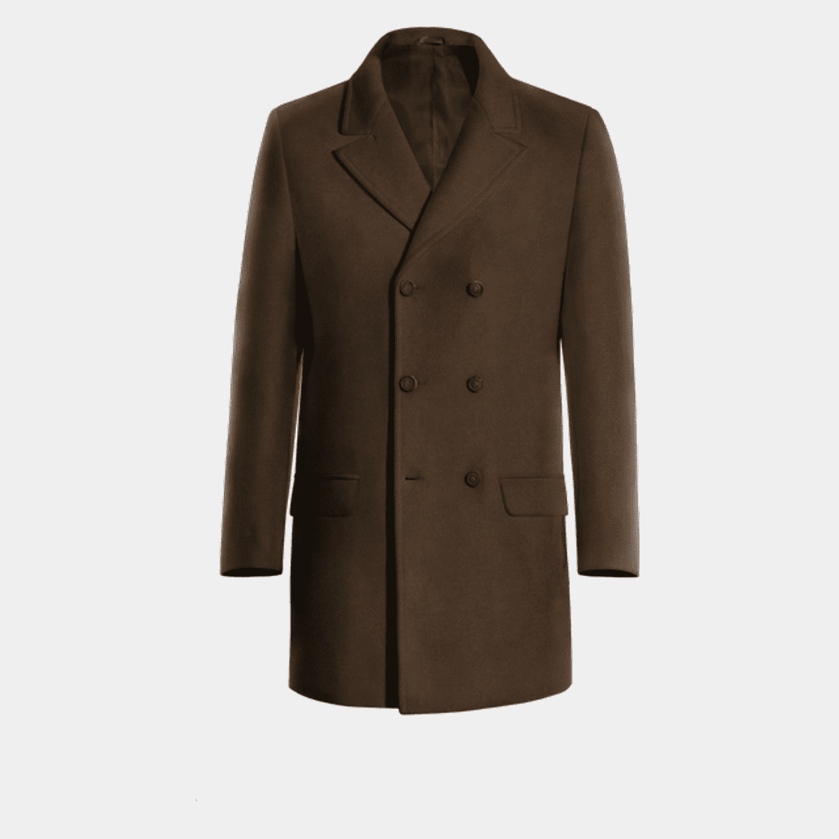 ジャケット・アウター Double Lapeled Double Breasted Coat Mens Trench Coat Slim Fit Notched Collar Fall Winter Double
