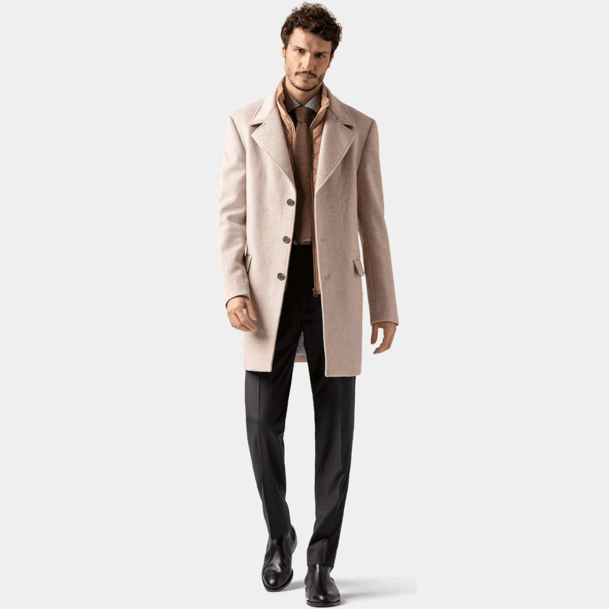 beige overcoat