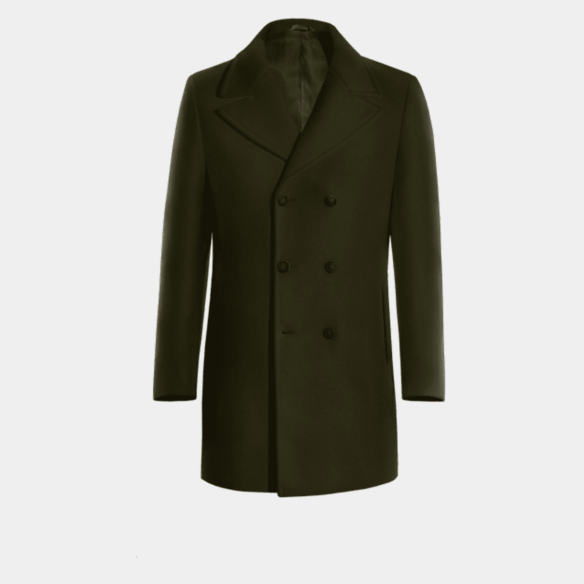Army Green DoubleBreasted Coat