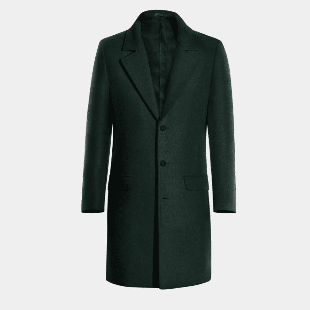 Manteau pour homme long vert