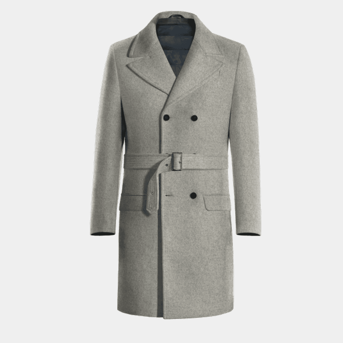 Statement Double Breasted Gray Overcoat main image 0
