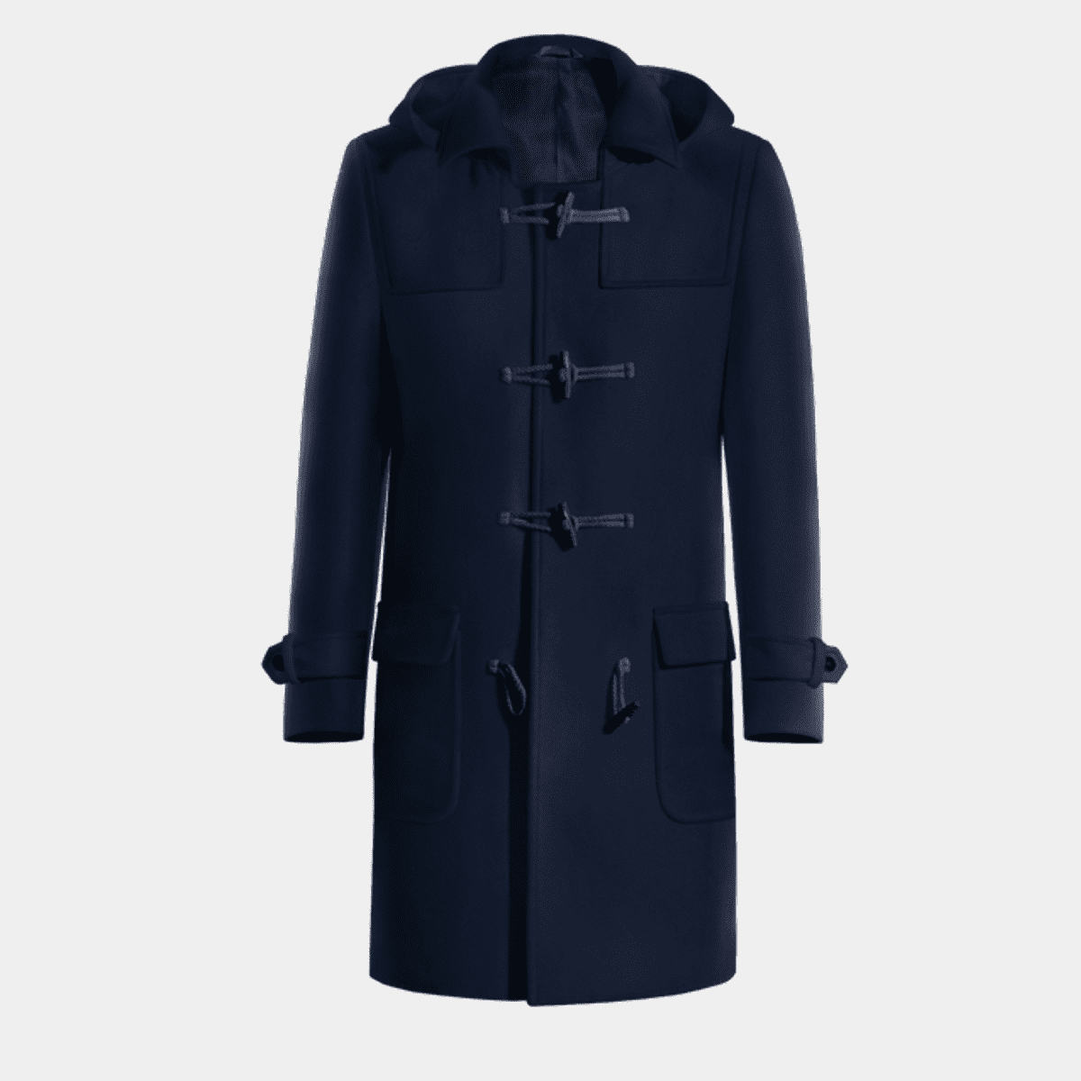 Navy wool duffle coat sale