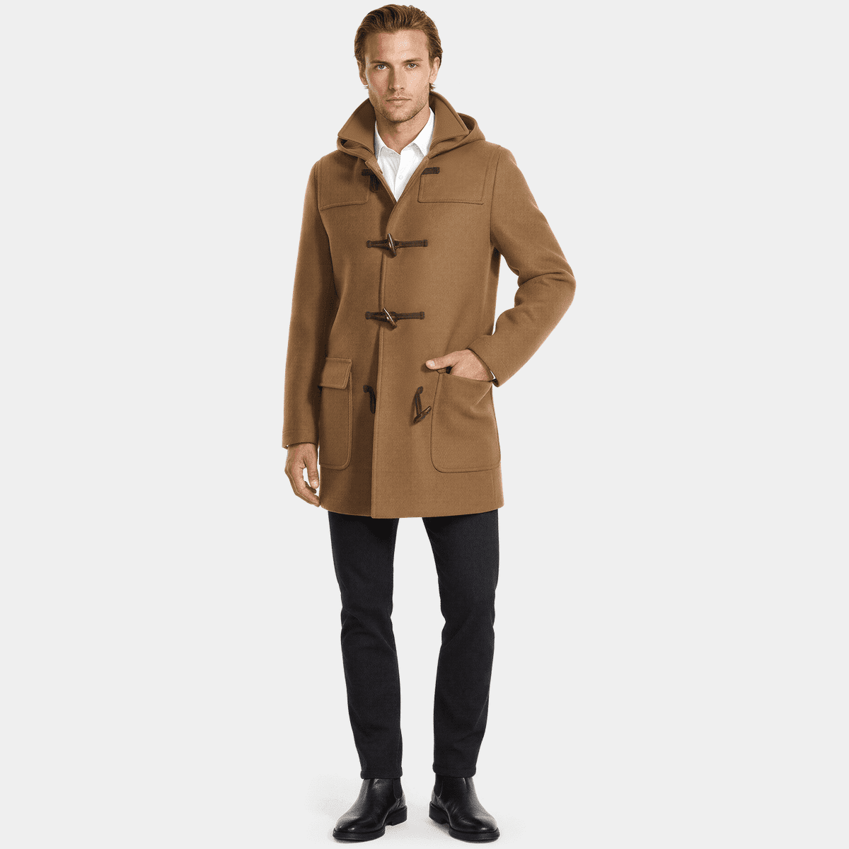 Pure Wool camel Duffle coat