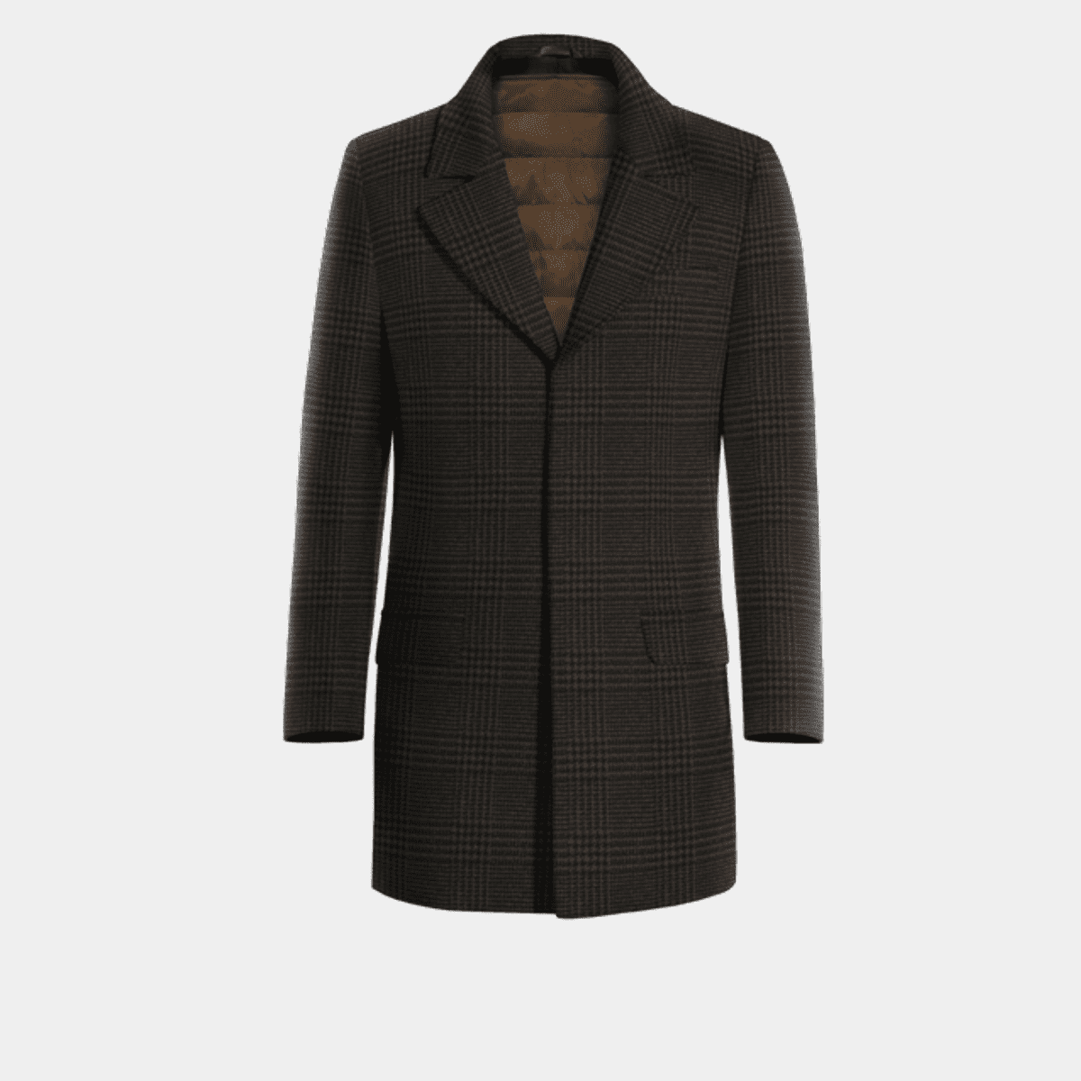Checkered gray Short Overcoat