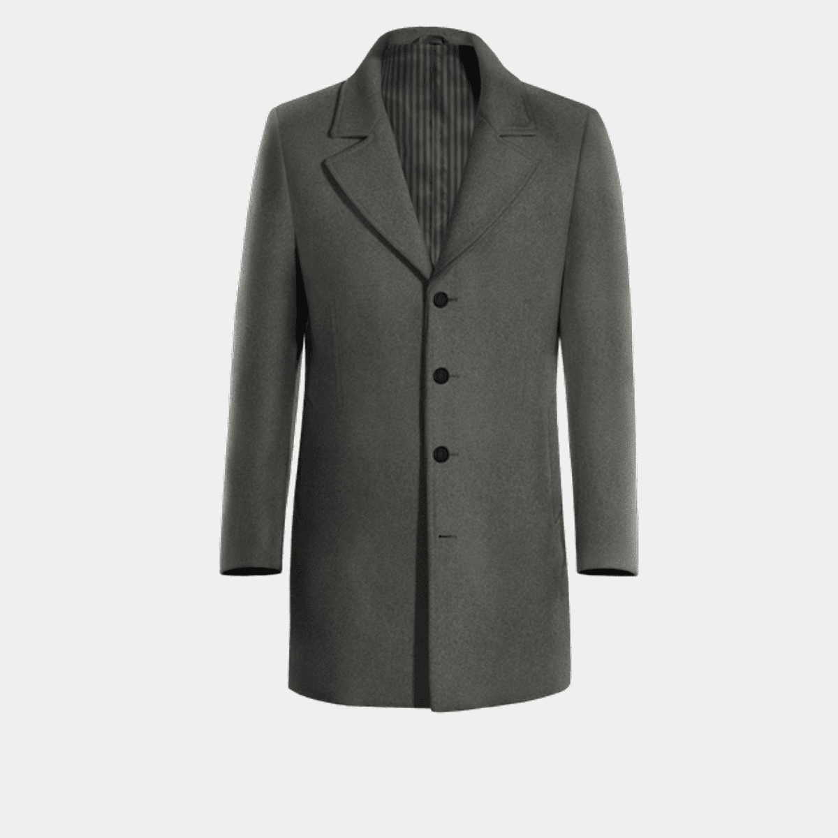 Gray Short Overcoat with warm pockets | Hockerty