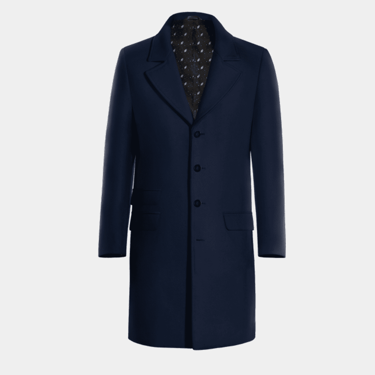 Mens overcoat 2024 navy blue