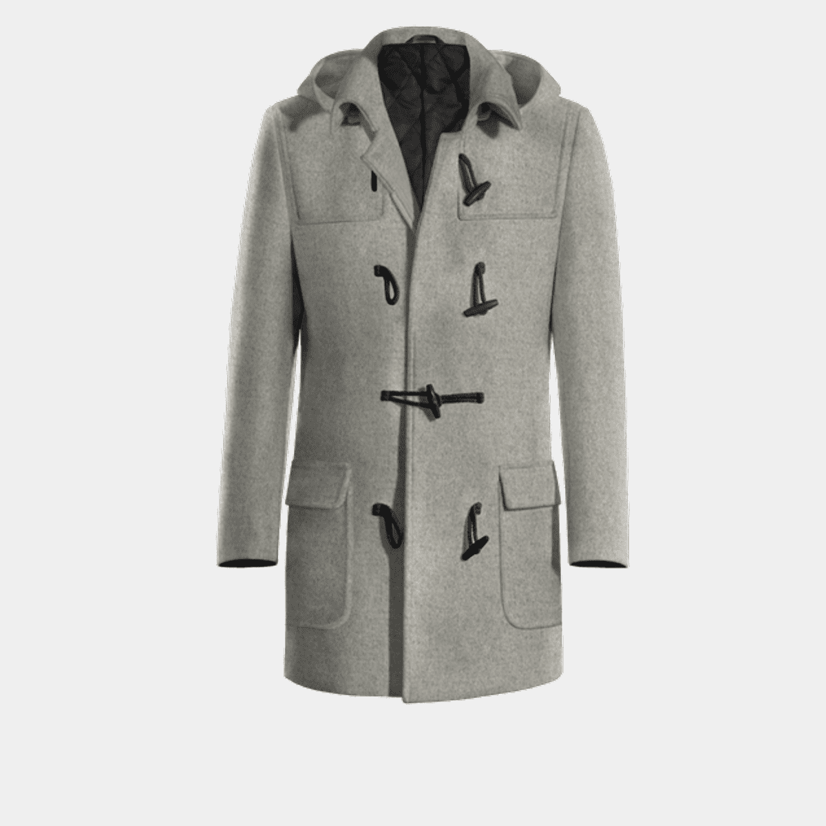Light Grey Short Duffle coat