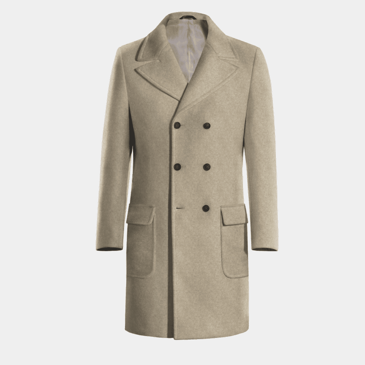 Manteau croisé long beige 279€ | Hockerty Manteau homme long beige 279€ | Hockerty