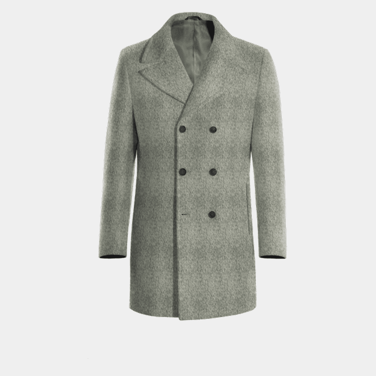 ダウンジャケット・コート Patou Elliptic Single Breasted Boucle Wool Coat - Charcoal without_model_small.png