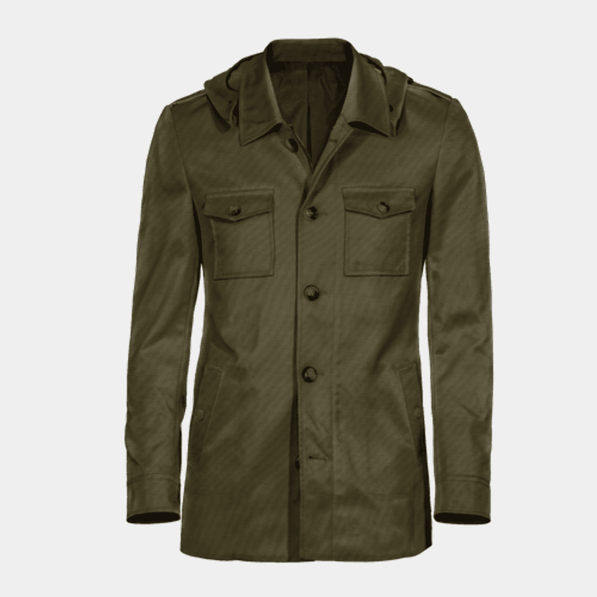Army Green military field jacket with detachable hood Army Green military field jacket with detachable hood