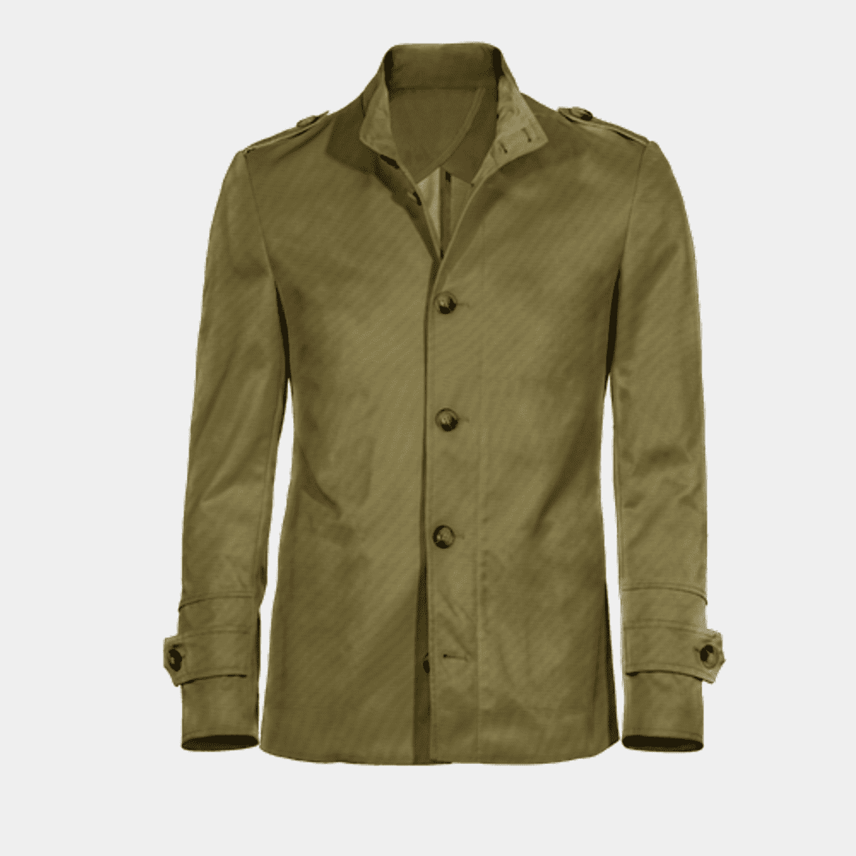 3540151 Khaki Folded Sleeve Jacket
