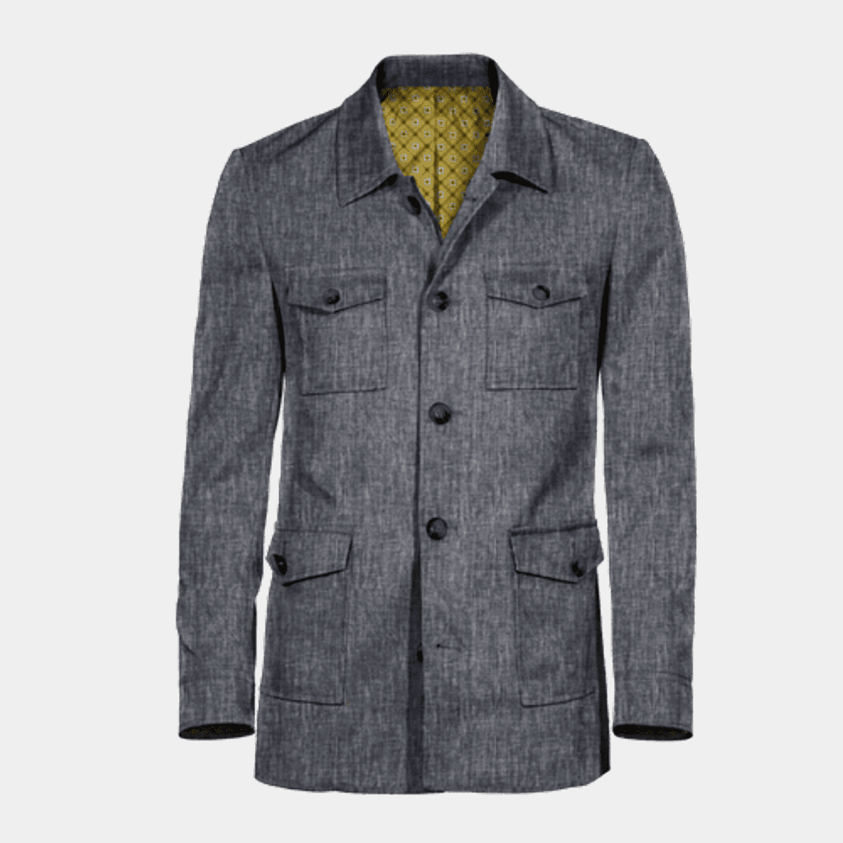 Mens linen field clearance jacket