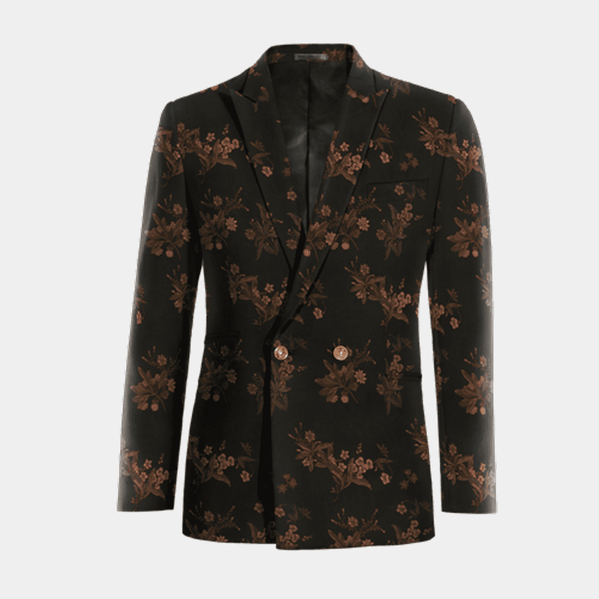 k*o様 Floral Jacquard Double Breasted Shi Floral Jacquard Blazer - Dark Blue - ARKET