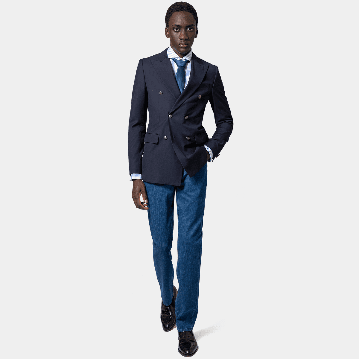 Single-breatsed jacket Alaska Blue main image 1