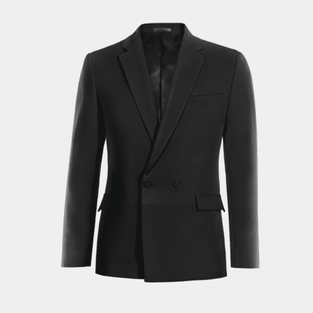 Suit collar slim fit double-breasted button jacket