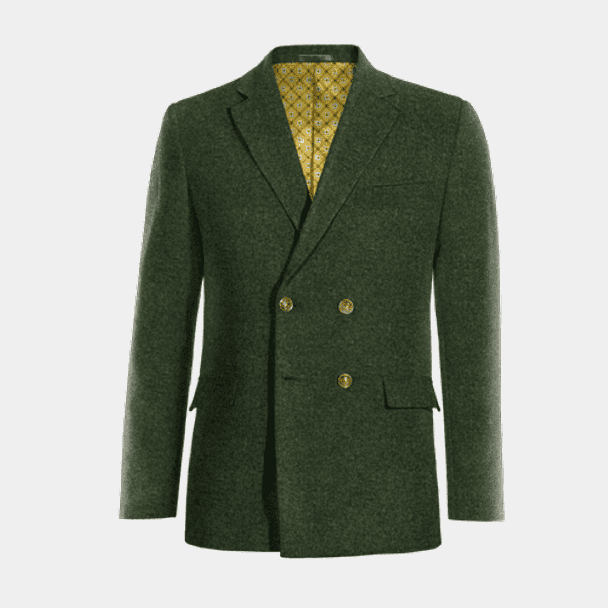 Forest Green Doublet Blazer Wool Silver Braid And Trim