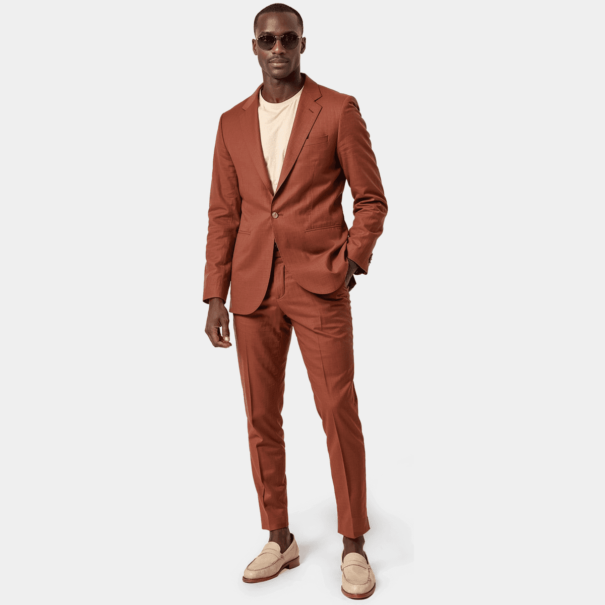 Fitted Pengiun Jacket in Terracotta