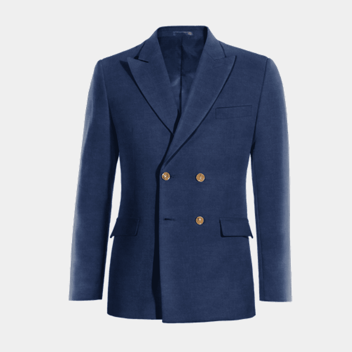 Navy blue linen double breasted Jacket