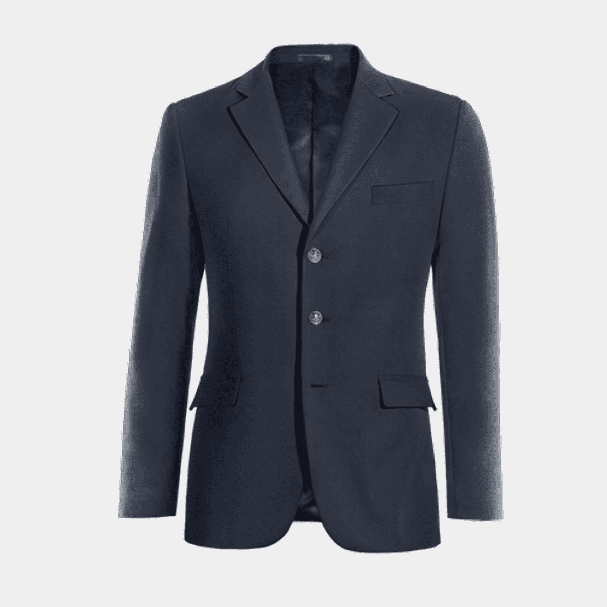 Navy blue year-round 3-buttons Suit Jacket