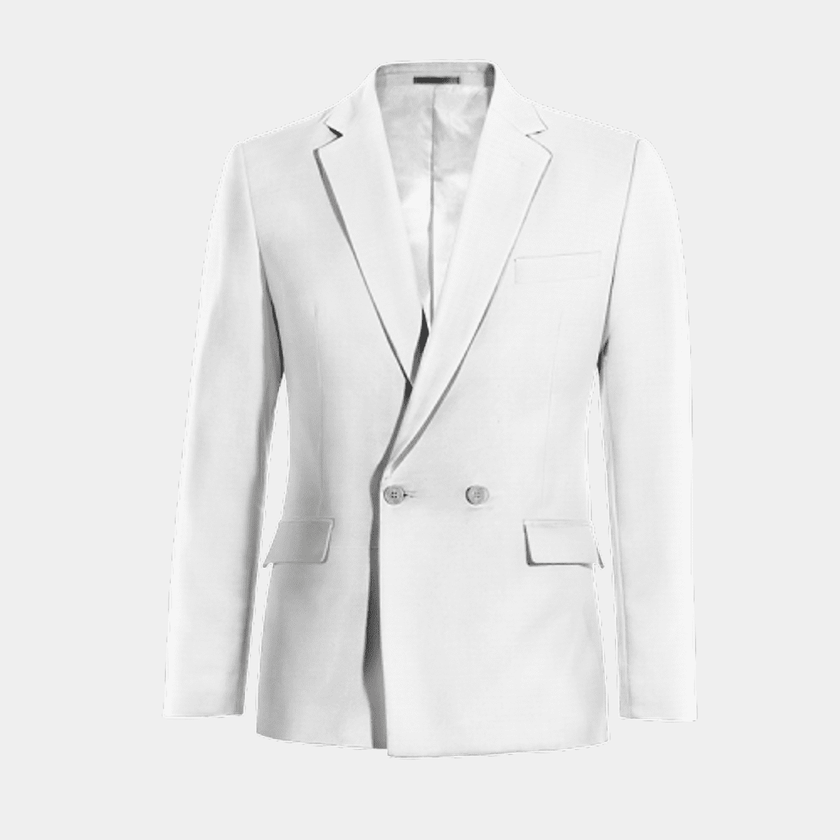 White Wool Blends 2 buttons double breasted Jacket £149 Hockerty