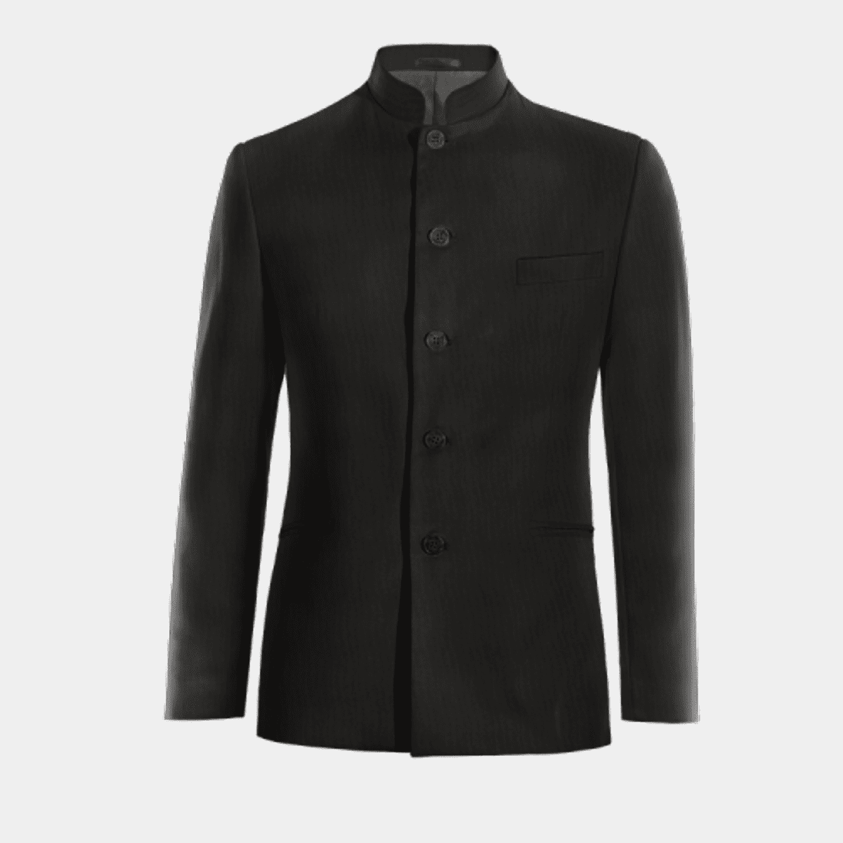 Black chinese collar Suit Jacket