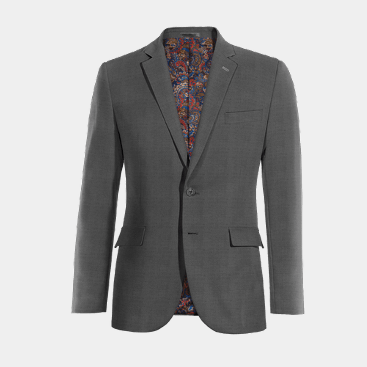 Iron gray super 100s Pure wool year-round Suit Jacket with