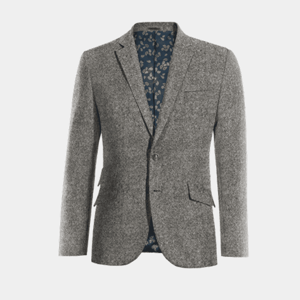 Cravatta In Tweed Donegal Blu Maya – King & Priory – Larghezza 7 Cm