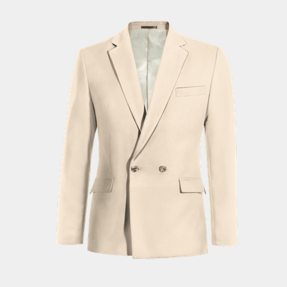 Pumice-coloured double-breasted jacket
