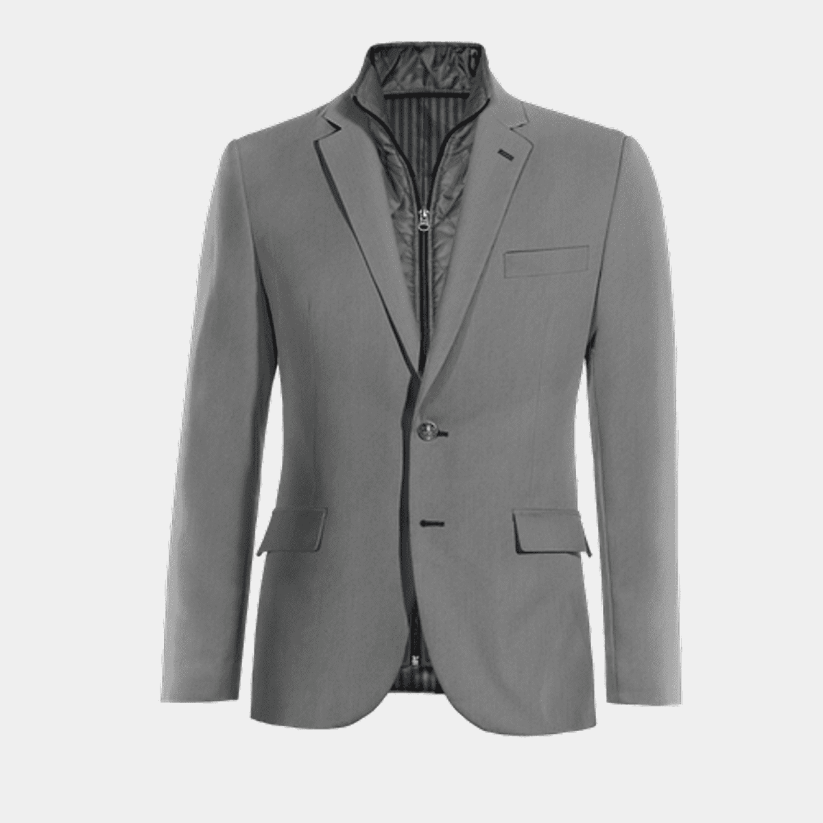 Iron grey essential Jacket with elbow patches with removable padded piece