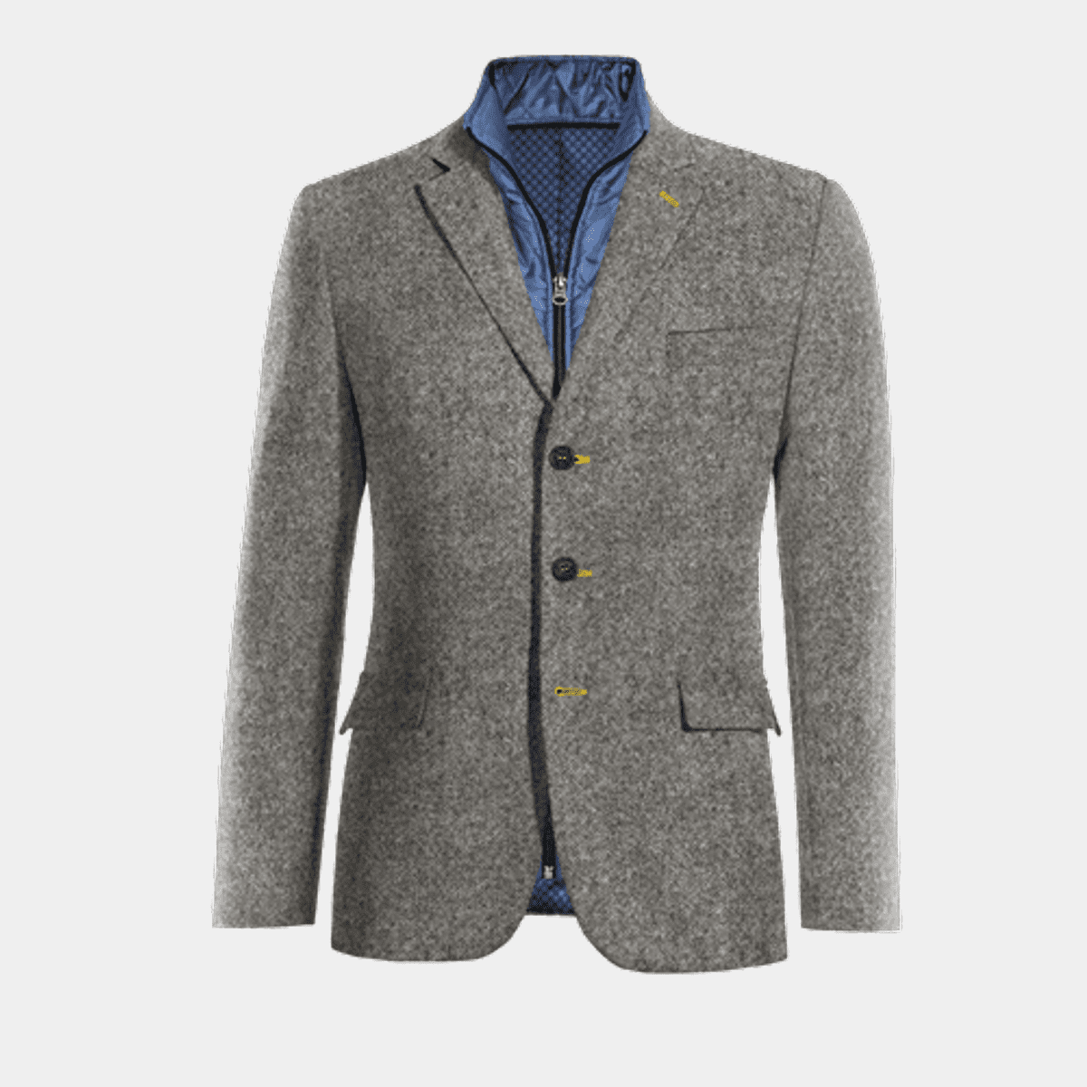 最高の品質 Light gray donegal tweed limited 3 buttons Jacket with ジャケット・アウター