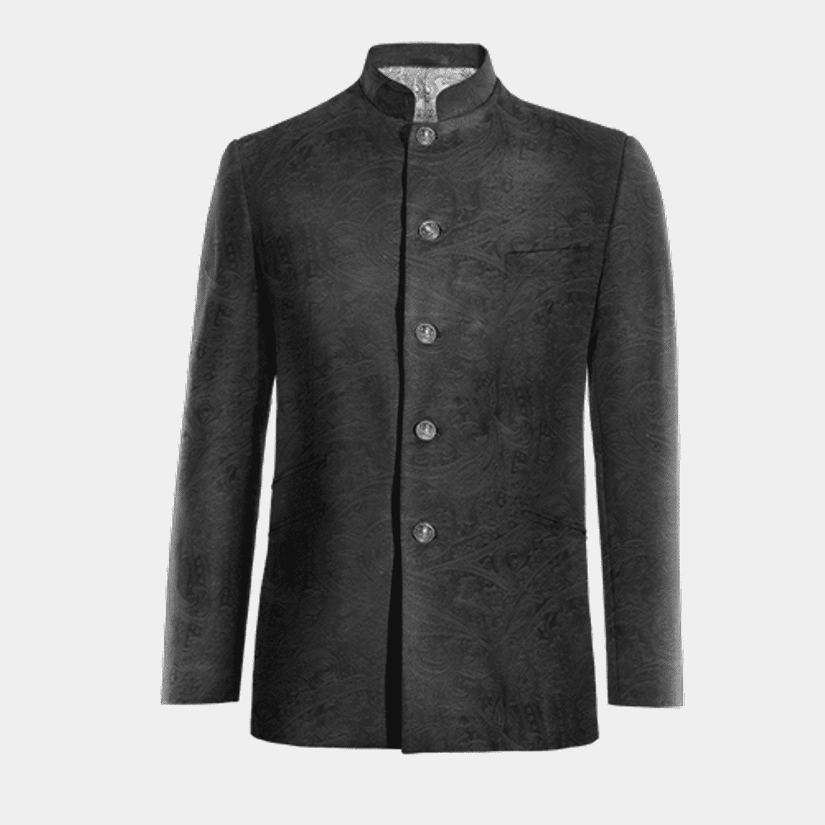 Paisley Patterned Velvet Mini Jacket