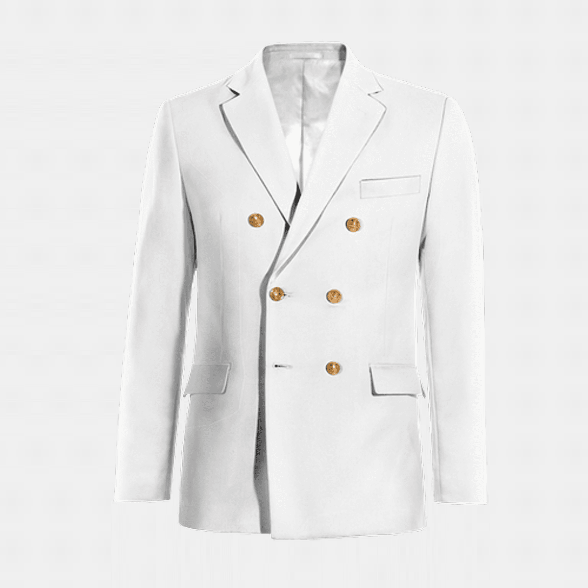 White linen double-breasted Jacket