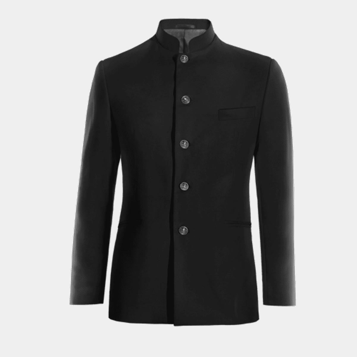 【INCHANT ME】Kale Collarless Blazer Jacket Black stretch collarless Blazer