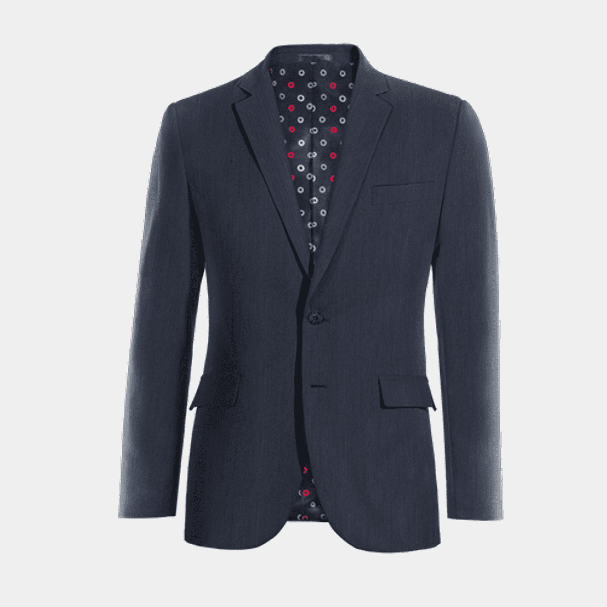 Navy blue linen essential Suit Jacket