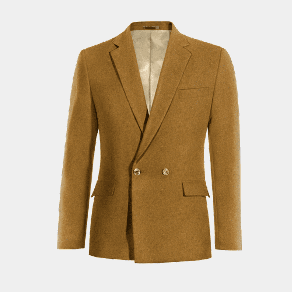 yellow-herringbone-tweed-two-buttons-double-breasted-jacket