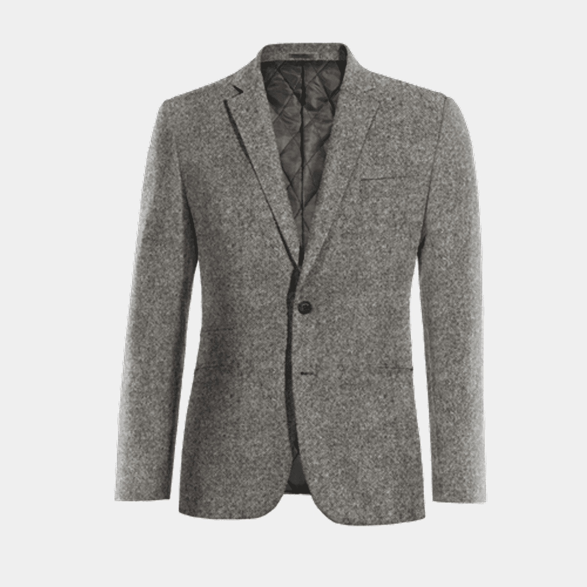 Light Grey Tweed Jacket with elbow patches