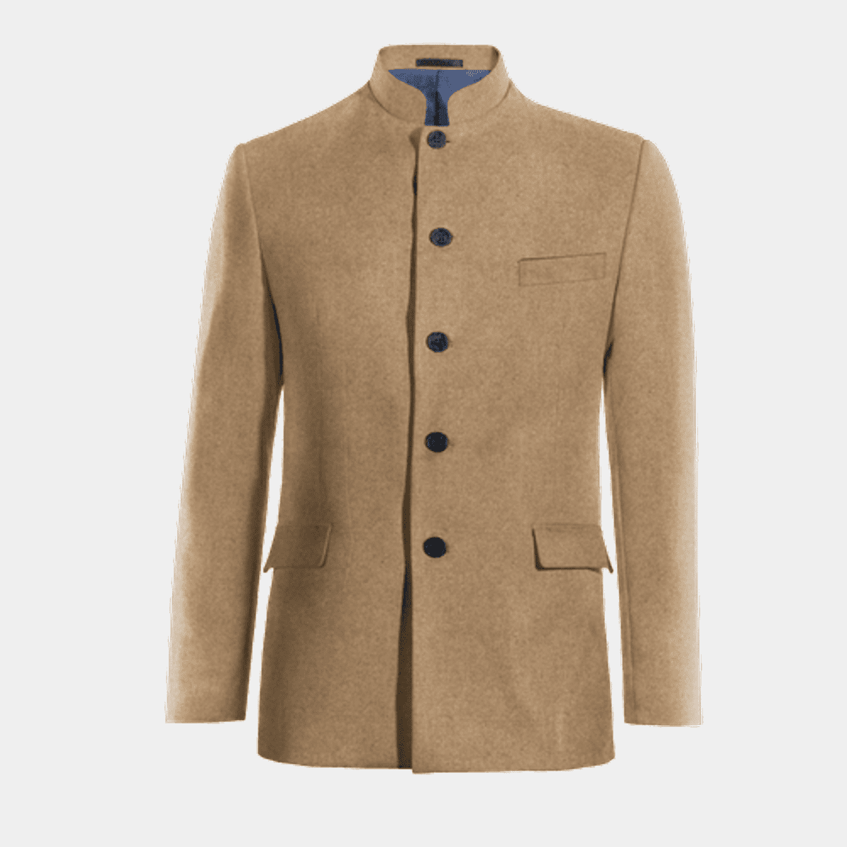 camel stand collar coat