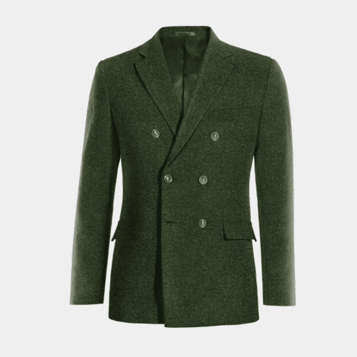 Giacca Abito Doppiopetto Blazer Uomo Bar III, Slim Fit, Taglia 42 Verde, Nuovo Con Etichette
