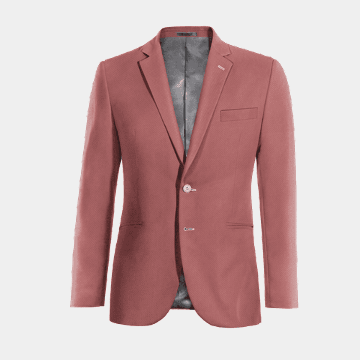 Pink stretch slim fit Blazer with customized threads