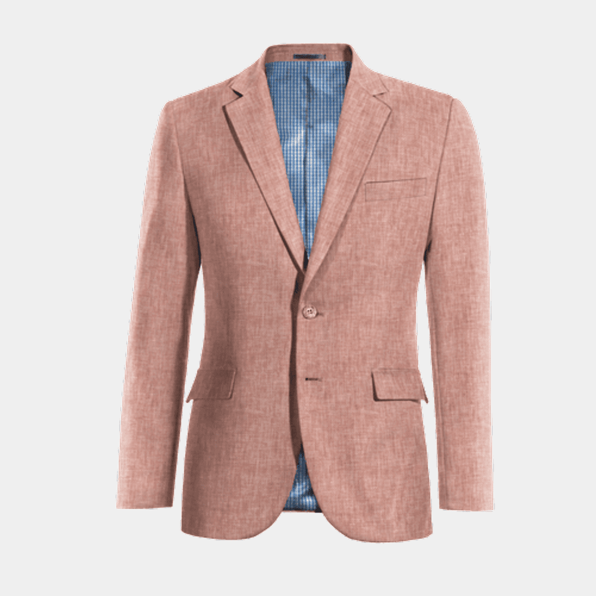 Lightweight pastel red linen Suit Jacket