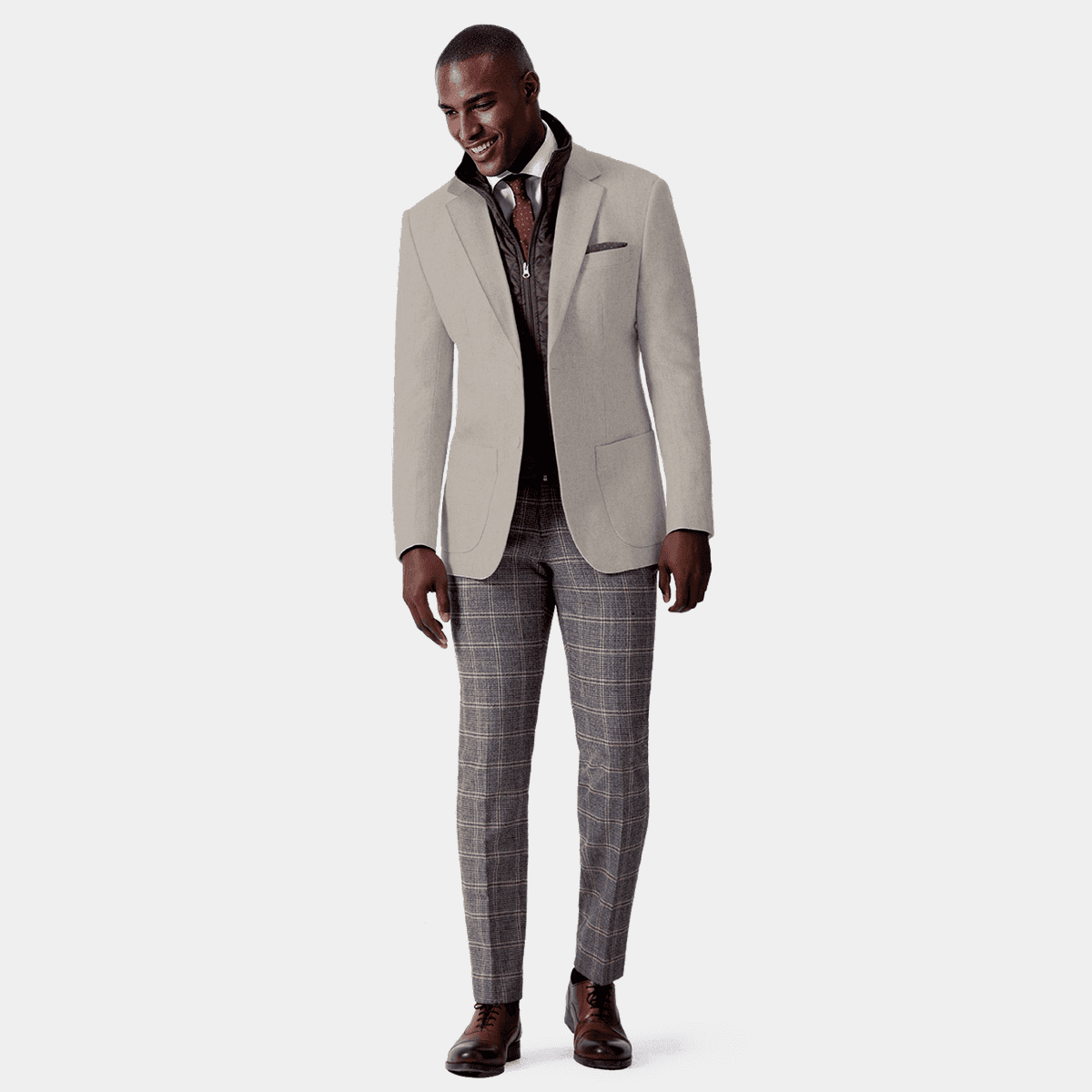 Veste En Tweed De Laine Donegal Homme Taille XL/44 - Tissage Irlandais, Motif Chevrons, Fait Main