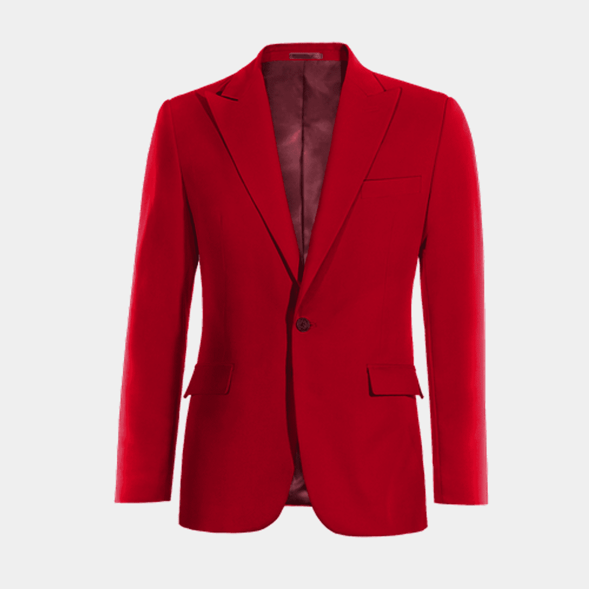 店内商品がすべてレジにて半額！！ Intense red Jacket button 1 essential lapel peak ジャケット・アウター